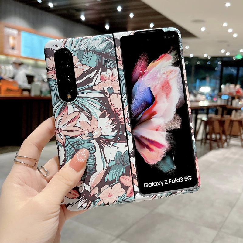 Samsung Galaxy Z Fold 4 Ultra Thin Floral Hard Shell Case Cover