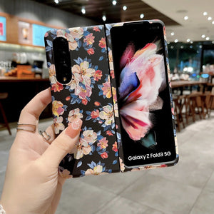 Samsung Galaxy Z Fold 4 Ultra Thin Floral Hard Shell Case Cover