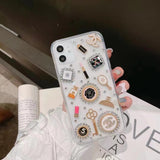 iPhone 15 Series CC Make Up Diamond TPU Transparent Case Cover