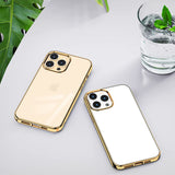 iPhone 15 Series Crystal Clear Chrome Electroplated Bumper Case Cover