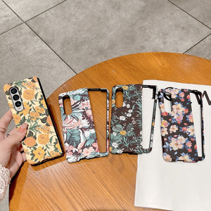 Samsung Galaxy Z Fold 4 Ultra Thin Floral Hard Shell Case Cover