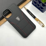 iPhone Sports Car Leather Stitched Case Cover