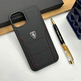 iPhone Sports Car Leather Stitched Case Cover