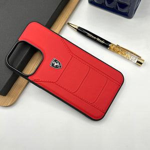 iPhone Sports Car Leather Stitched Case Cover