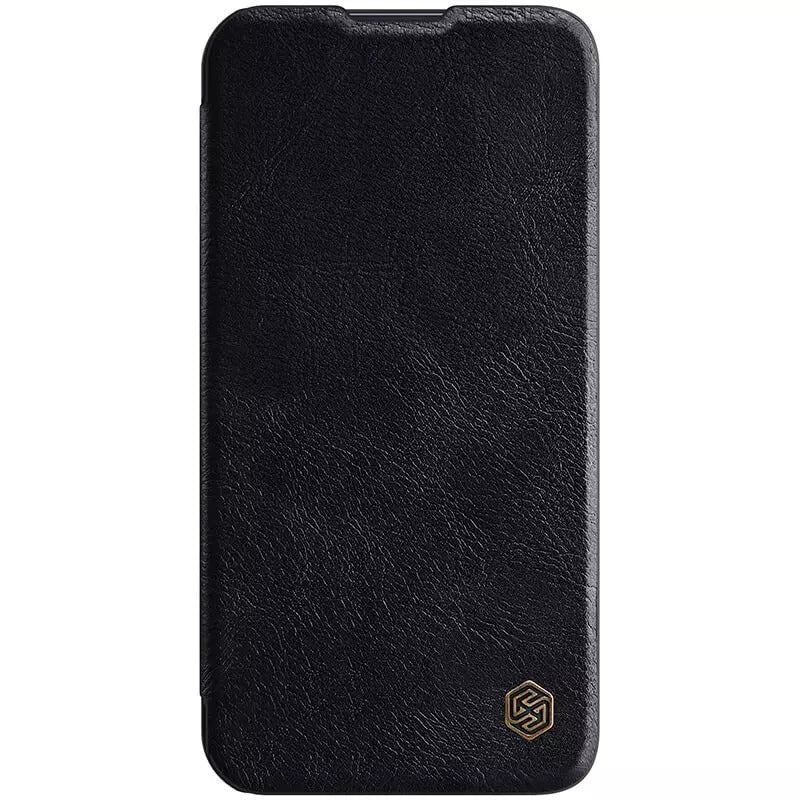 iPhone 15 Series Nillkin Camera Protection QIN Leather Flip Case Black