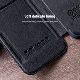 iPhone 15 Series Nillkin Camera Protection QIN Leather Flip Case Black