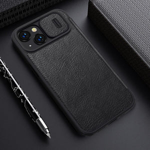 iPhone Nillkin Camera Protection QIN Leather Flip Case Black