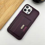 iPhone 15 Series Luxury Leather Case Cover With Card Holder Slot