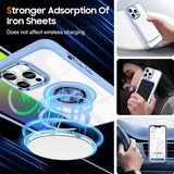 iPhone 15 Series Transparent Magnetic Rotating Ring Holder Magsafe Case Cover