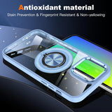 iPhone 15 Series Transparent Magnetic Rotating Ring Holder Magsafe Case Cover