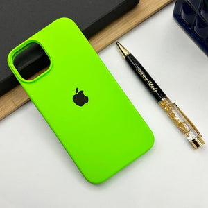 iPhone 15 Series Liquid Silicone Case Cover Neon Green