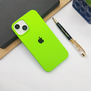 iPhone 15 Series Liquid Silicone Case Cover Neon Green