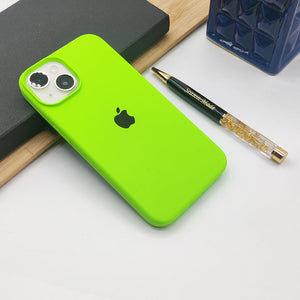 iPhone 15 Series Liquid Silicone Case Cover Neon Green