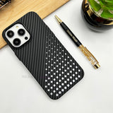 iPhone Premium Carbon Fiber Dotted Texture PC Hard Case Cover