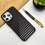 iPhone Premium Carbon Fiber Dotted Texture PC Hard Case Cover