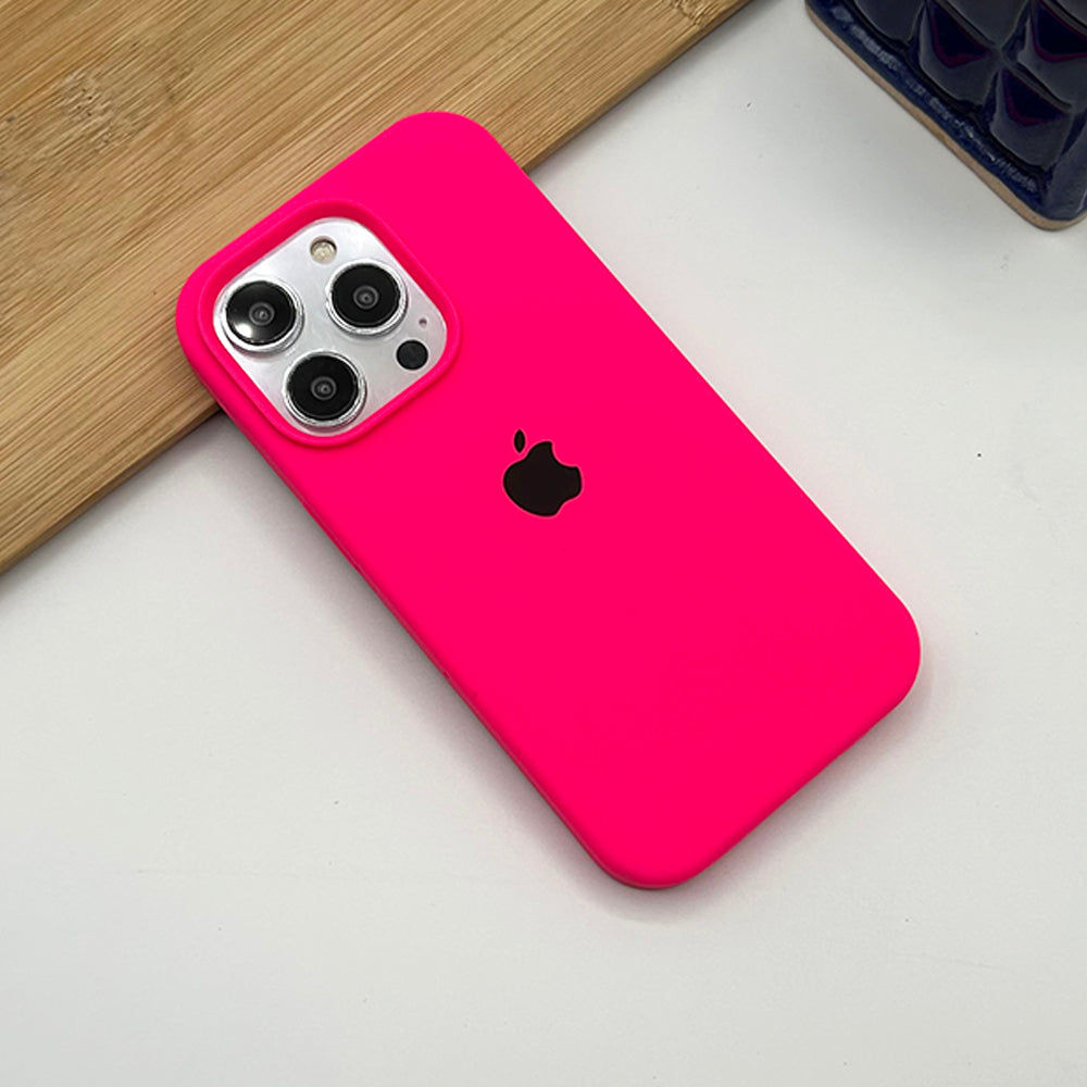 iPhone 15 Series Liquid Silicone Case Cover Hot Pink