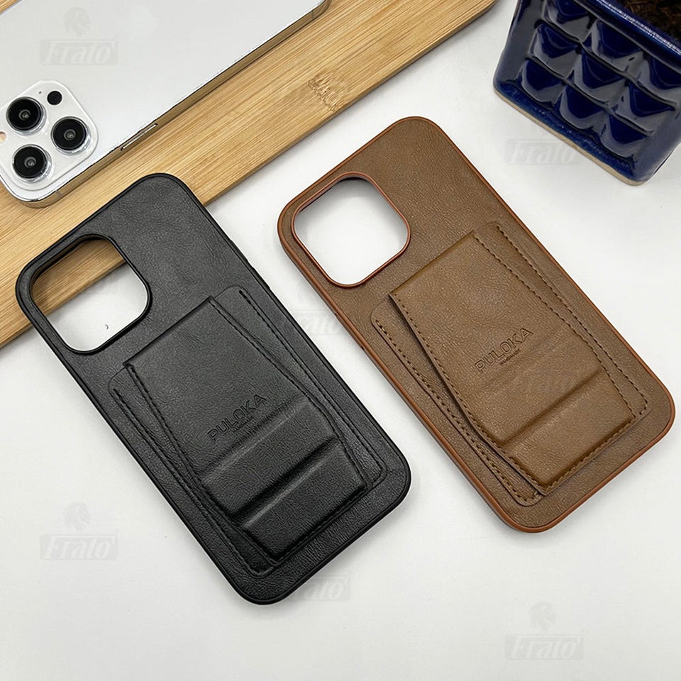 iPhone Series Leather Card Holder With Stand Case Cover