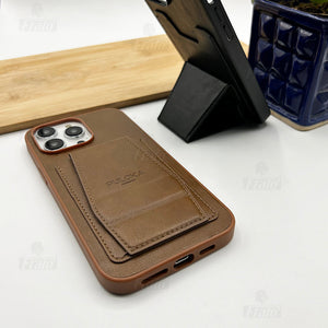 iPhone Series Leather Card Holder With Stand Case Cover