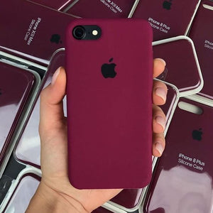 iPhone Liquid Silicone Case Cover Plum