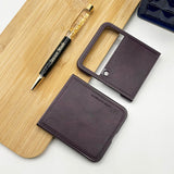 Samsung Galaxy Z Flip 4 PU Leather Stitch Design Case Cover