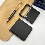 Samsung Galaxy Z Flip 4 PU Leather Stitch Design Case Cover