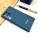 Samsung Galaxy S24 Ultra Liquid Silicone Case Cover Royal Blue