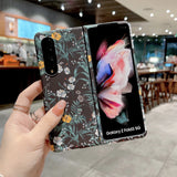 Samsung Galaxy Z Fold 4 Ultra Thin Floral Hard Shell Case Cover