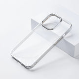 iPhone 15 Series Crystal Clear Chrome Electroplated Bumper Case Cover